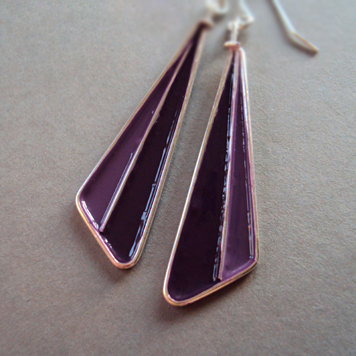 Kolczyki Dwa Kolory w Trójkącie