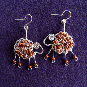 Kolczyki Baranki Miedziane