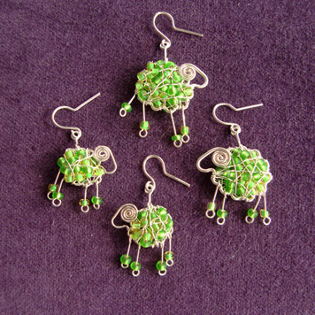 Kolczyki Baranki Zielone