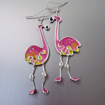 Earrings Flamingos