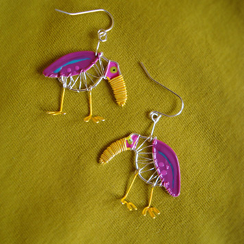 Earrings Kiwi Birds