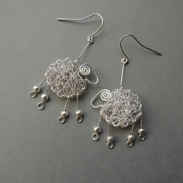 Earrings Silver Sheeps