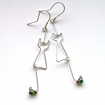 Kolczyki Kotki Srebrne