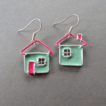 Earrings Turquoise Cottages
