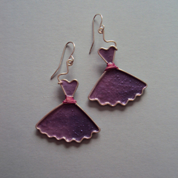 Earrings Violet Dresses
