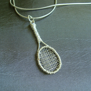 Pendant Tennis Racket
