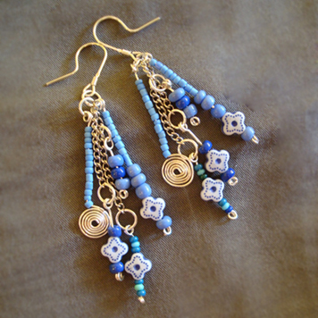 Kolczyki Niebieska Kompozycja