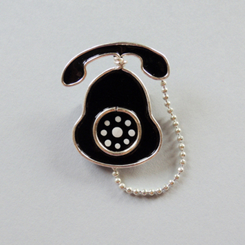 Brooch Old Telephone