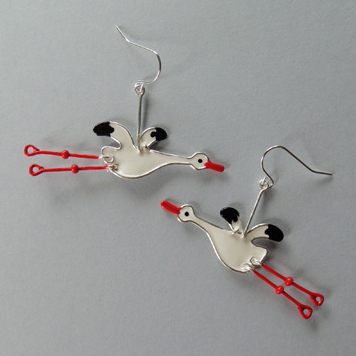 Earrings Storks