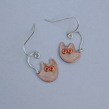 Kolczyki Mini Kotki Księżycowe