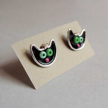 Kolczyki Sztyfty Mini Kotki